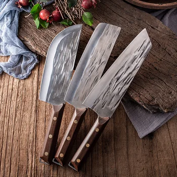 Кухненски Нож За Рязане на Месо, Изкован Японски Нож на Главния готвач От Неръждаема Стомана, Нож За Риба И Зеленчуци, Универсален Нож За Нарязване на Месо Kiritsuke