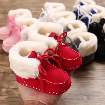 Focusnorm, 6 цвята, 0-18 м, Модни Сладки Зимни обувки за малки момичета и Момчета, Зимни Обувки за Деца, Обувки за бебета, Бебешко кошче (безплатно)