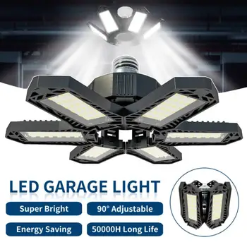Нов Деформируемый Led Fan Гаражно Лампа Промишленото Осветление E27 Супер Ярък Тавана Лампа 6000LM Индустриален Led Лампа за Работилница